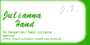 julianna hand business card